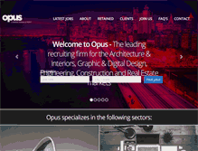 Tablet Screenshot of opuscareers.com